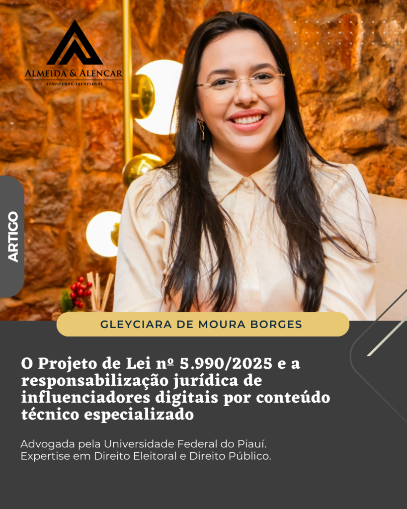 O Projeto de Lei nº 5.990/2025 e a responsabilização jurídica de influenciadores digitais por conteúdo técnico especializado