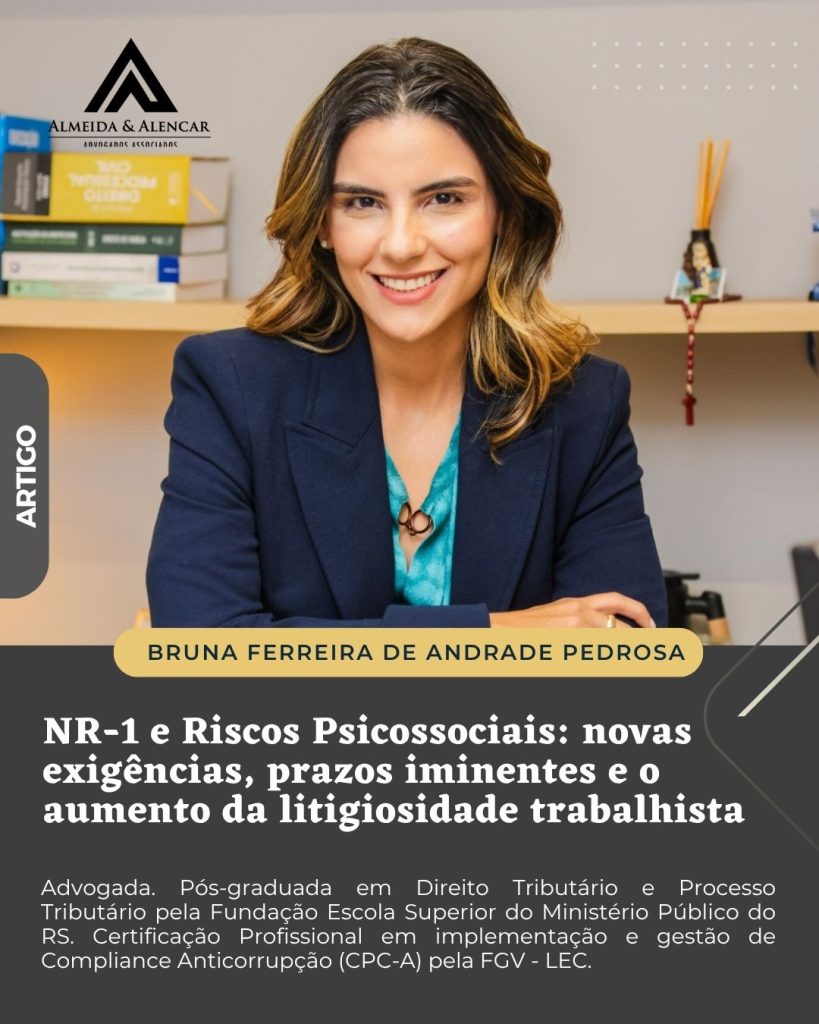 NR-1 e Riscos Psicossociais: novas exigências, prazos iminentes e o aumento da litigiosidade trabalhista